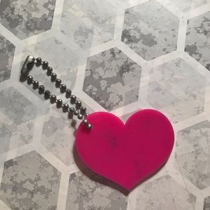 pink heart keychain